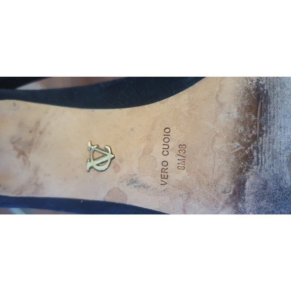 Vince Camuto Signature Yvonne Peep  Fringe  Suede Sze 8 M - Picture 9 of 9